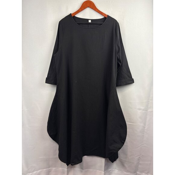 Women’s Dayou XL Black Maxi Bubble Dress with 3 Quarter Sleeves - Picture 1 of 5